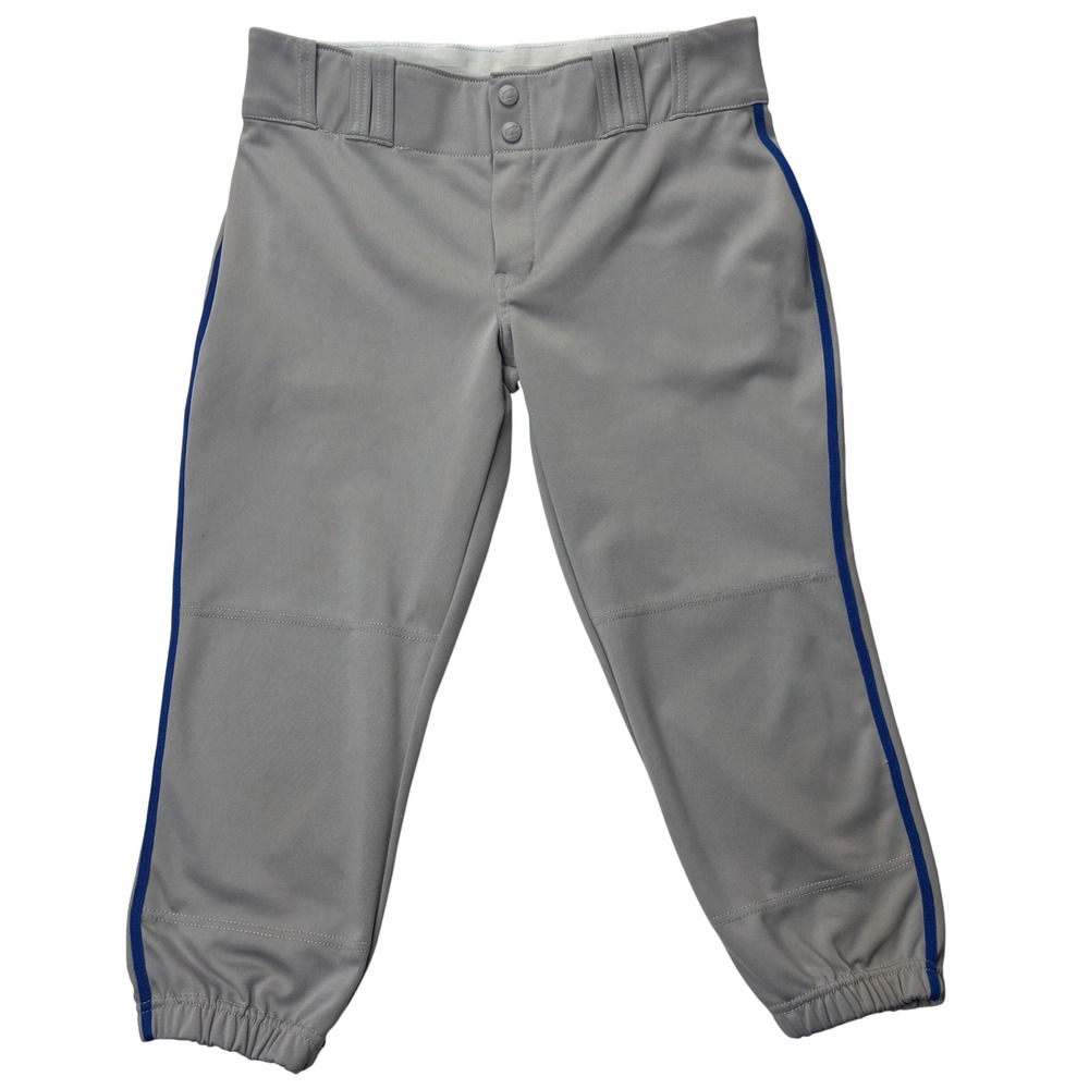 Champro Baseball Softball Pants Youth Large Gray Blue Stripe Athletic‎ Uniform